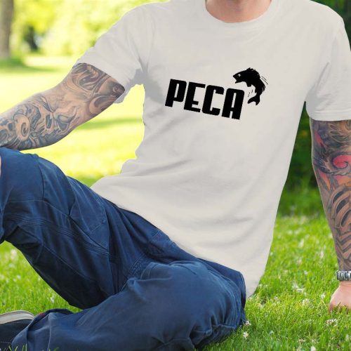 Póló horgásznak_Peca feliratos póló 