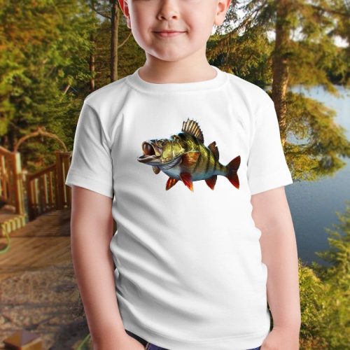 Horgász gyerek pólók_Sügéres ajándék 