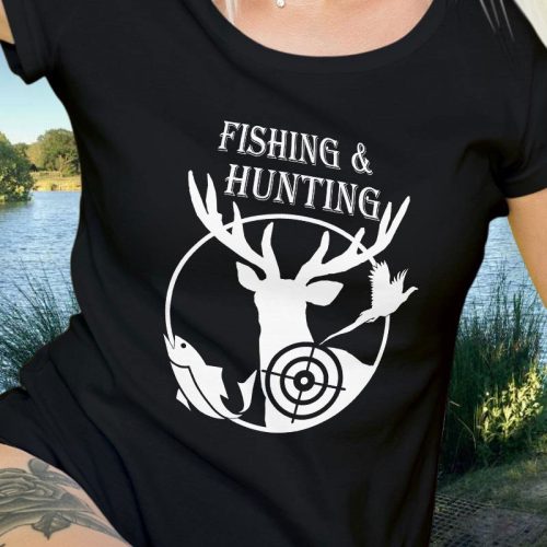 Fishing and Hunting női póló_Horgász-vadász férfi póló 